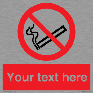 Custom no smoking sign